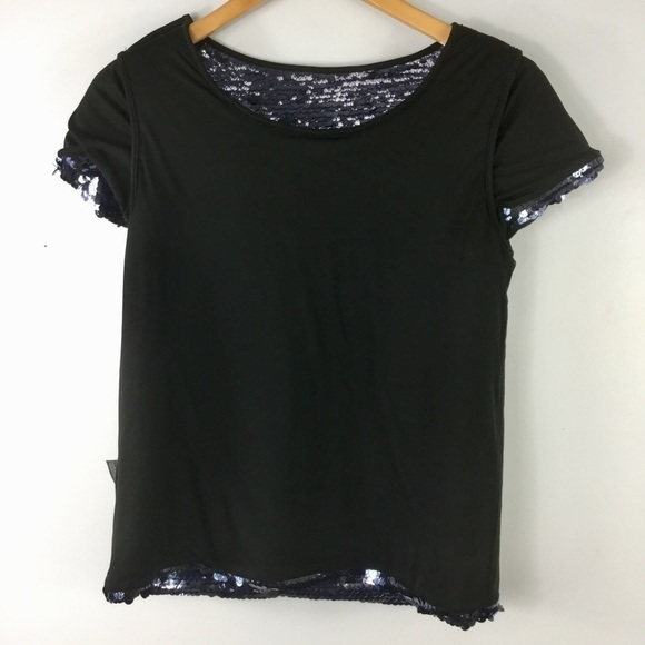 Anthropologie Leifsdottir Sequin Navy Top - Picture 6 of 9